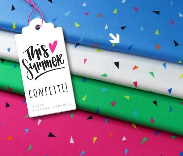 RESTSTÜCK 70cm !!! - Bio Sweat Confetti - blau - This Summer - Hamburger Liebe